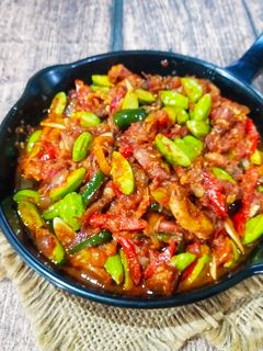 Foto resep Sambel Cumi Asin, Pete