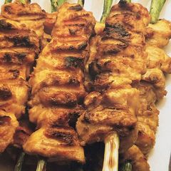 A picture of Peanut Satay Grilled Chicken Breasts.