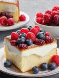 Tarta de yogurt con frutos rojos