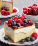 Tarta de yogurt con frutos rojos
