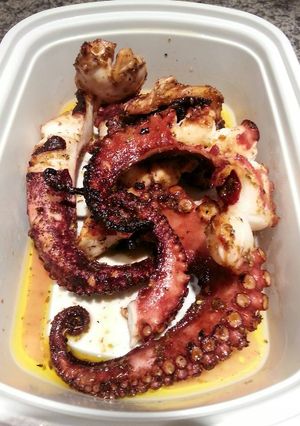 A picture of Grilled Octopus to go - by DW.
