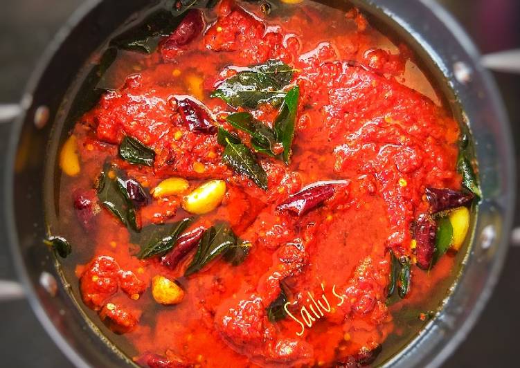 Simple Way to Make Homemade Pandumirchi Pachchadi (fresh red chilli pickle)