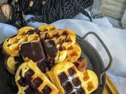 Gambar waffle tanpa susu tepung