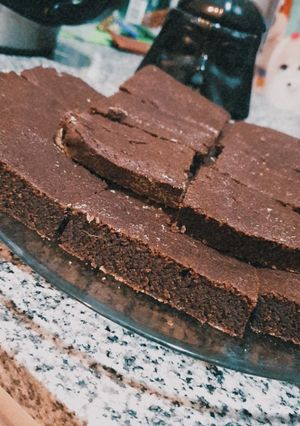 Una foto de Brownies veganos
