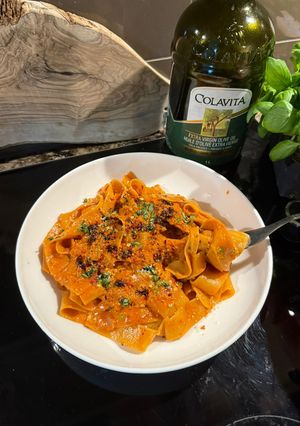A picture of Creamy Chili Oil Pasta.