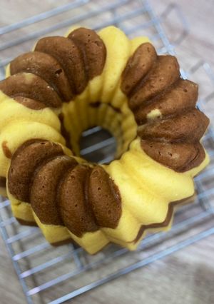 Foto resep Marble Cake Putih Telur Anti Gagal