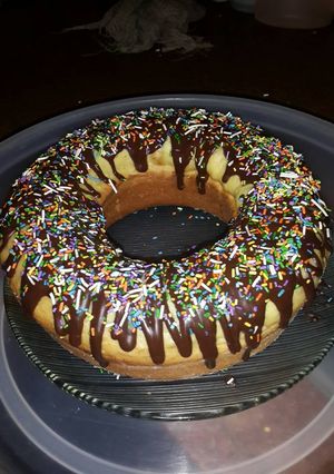 Una foto de Torta de mandarina y chocolate