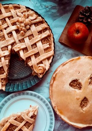 Vanília pudingos almás pite recept fotója