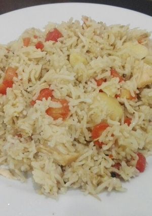 A picture of Mix vegetables rice.