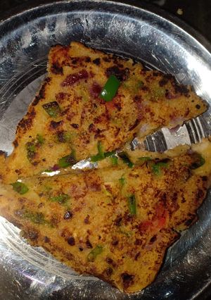 A picture of Bread pizza.