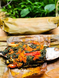 Foto resep Pepes Peda Daun Singkong