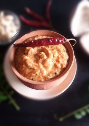 A picture of Sweet spicy coconut tomato chutney.