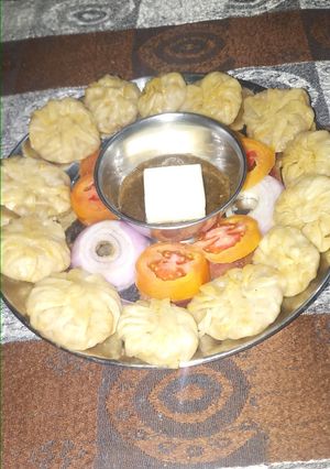 A picture of Lauki Momos (Bottle Gourd Momos).