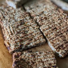 Banana oat bars #vegan #healthy #snack A picture of Banana oat bars #vegan #healthy #snack.