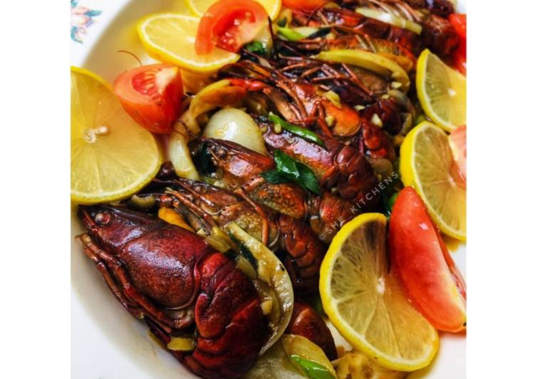 Cara mudah memasak Grilled spicy baby lovester yang Sempurna