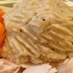 A picture of Death by mashed potatoes.