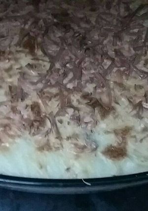 صورة لوصفة مكرونه بالبشميل بحشوة الدجاج