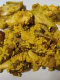 Arroz con pollo y setas