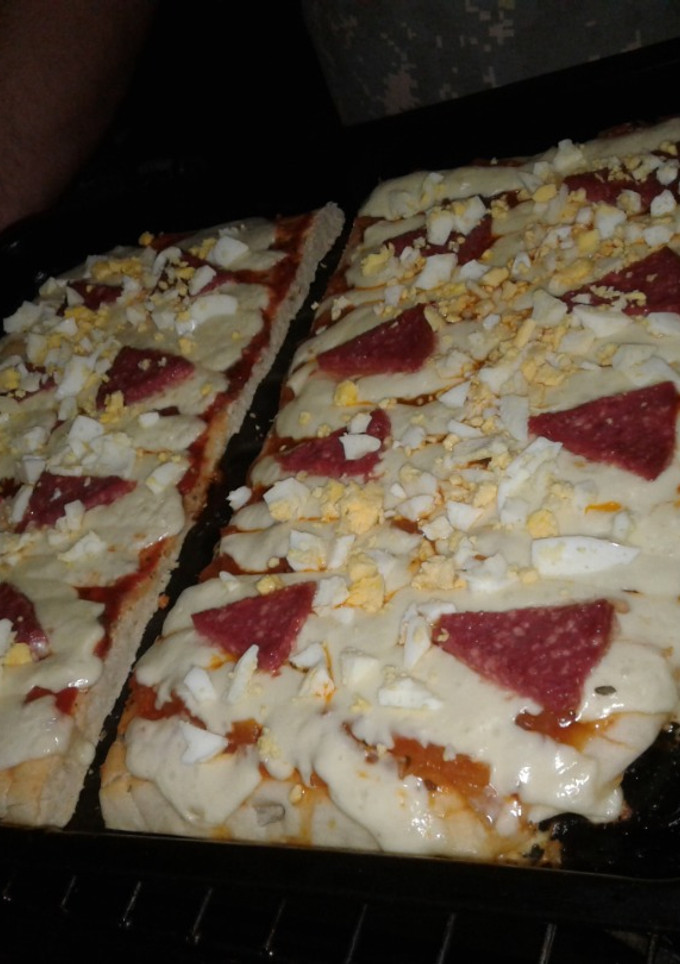 Una foto de Pizza casera de saleme