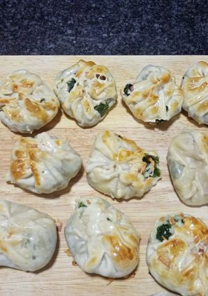 Foto principal de Saquitos de acelgas con jamón serrano y mozzarella