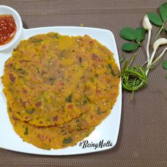 A picture of GreenGarlic Methi Thepla.
