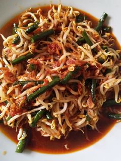 Foto resep Tumis tauge kacang panjang dtambah udang rebon