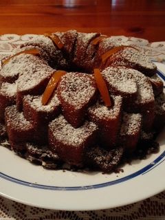 Una foto de Mi Bundt Cake marmolado vainilla chocolate!