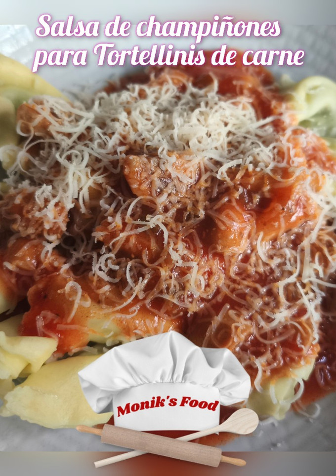 Una foto de Salsa de champiñones para tortellini de carne