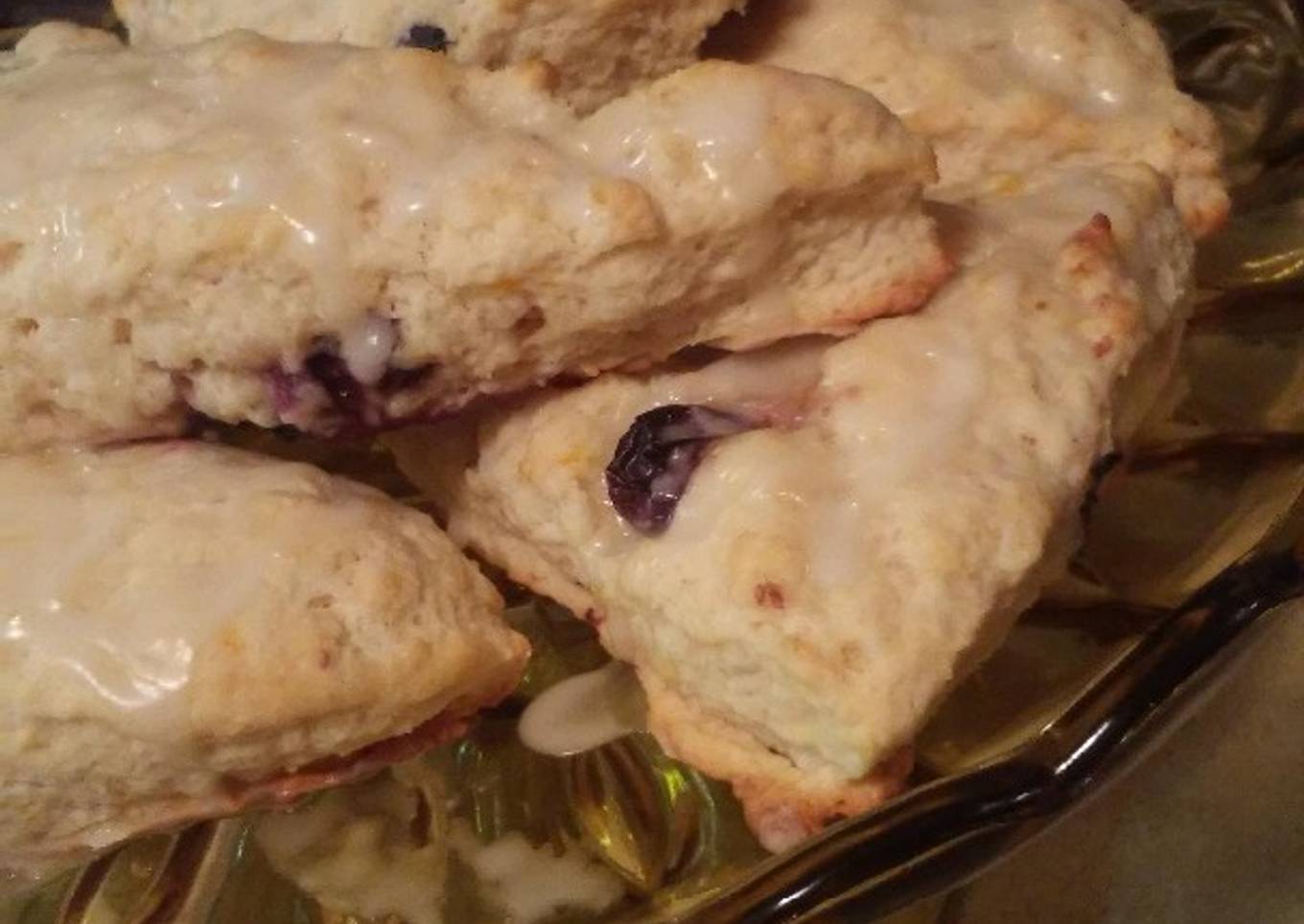 Glazed Lemon Blueberry Scones