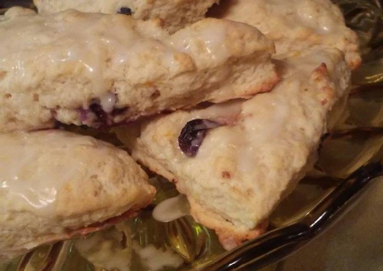 Steps to Prepare Any-night-of-the-week Glazed Lemon Blueberry Scones