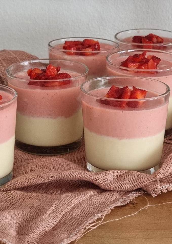 Una foto de Bavaroise de vainilla y fresas