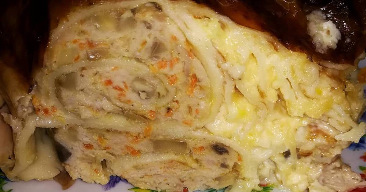 Фаршированная курица блинами в духовке рецепт с фото