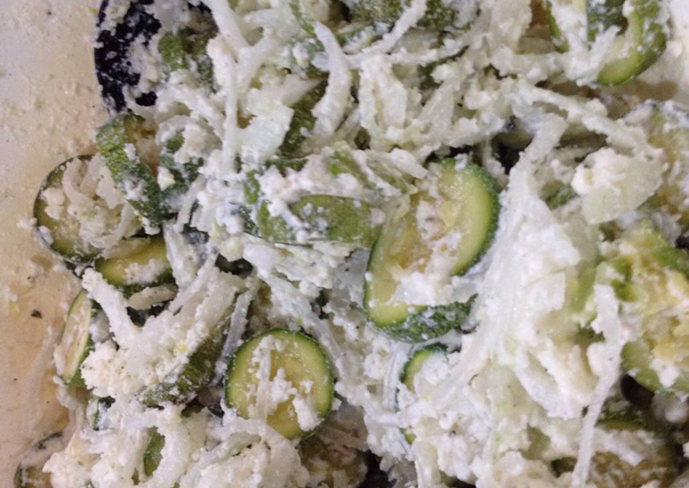 Ensalada de calabacitas con queso