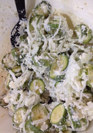 Una foto de Ensalada de calabacitas con queso