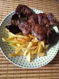 Hígado frito con papas