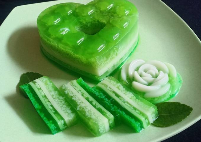 Puding Lumut Melon Susu