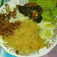 A picture of Nasi uduk tanpa aron.