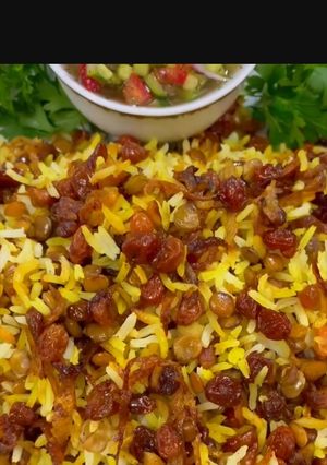 عکسی از دستور کشمش پلو