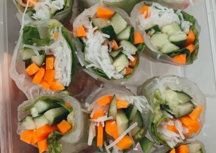 Langkah Mudah Membuat Veggie Vietnam Rolls / Salad Roll Lezat