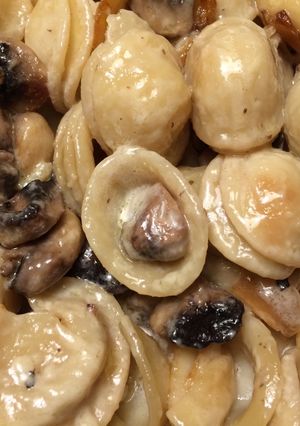 Une photo de Orrechietti aux champignons