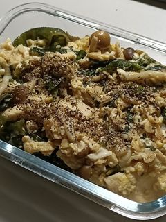 菇菇雞豆腐燕麥粥 的食譜成品照片