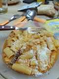 Guiso de fideos con el asado de ayer 😃