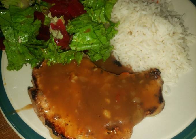 Chuleta de Cerdo en salsa de Tamarindo Receta de Jesenia Vargas- Cookpad