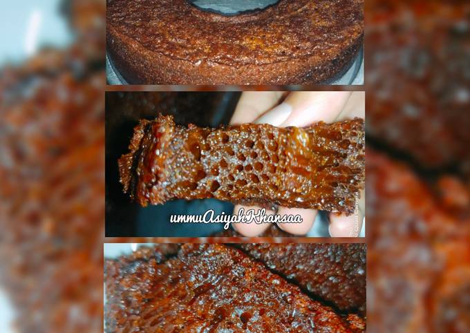 Sarang semut (bolu karamel) takaran sendok