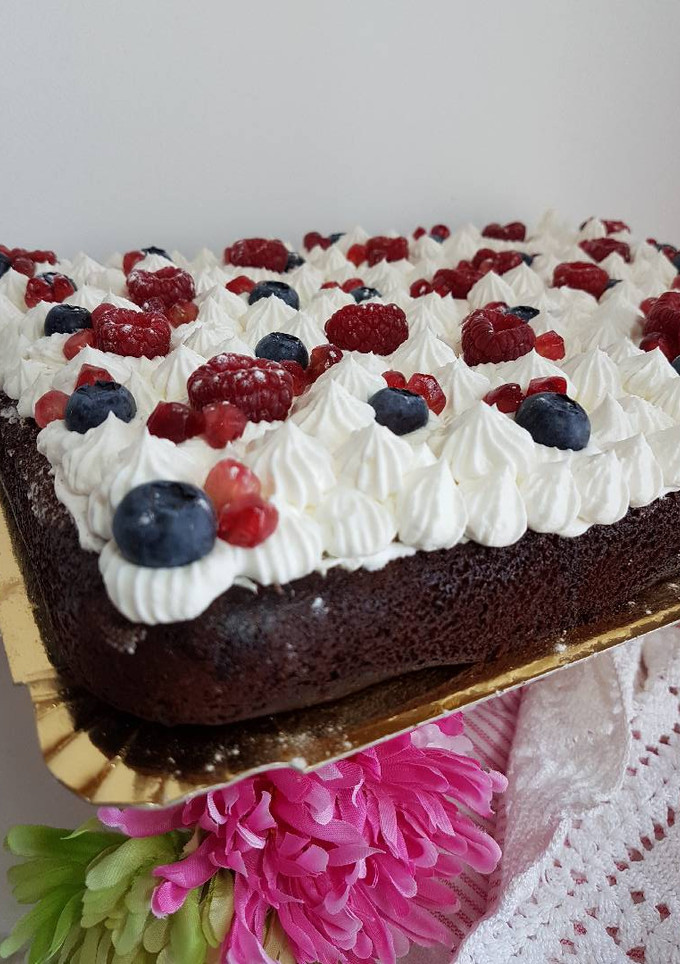 Una foto de Delicia de chocolate con frutos rojos al whisky!!!