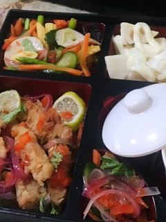 泰式涼拌炸杏鮑菇。素食 的食譜成品照片