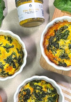 Une photo de Flans d'épinards au curry