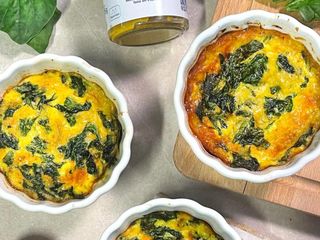 Flans d'épinards au curry