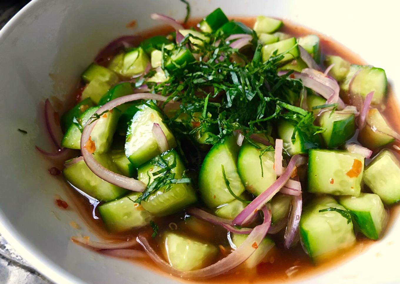 Thai Sweet Chili Sauce Cucumber Salad