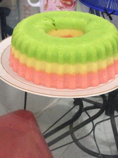 Foto resep Bolu pelangi kukus